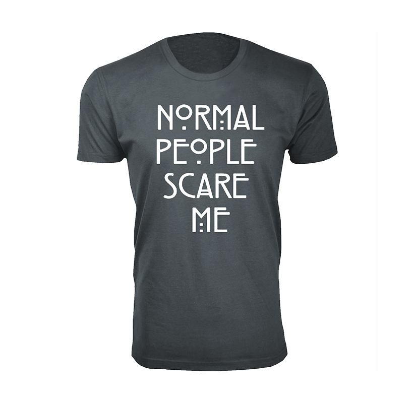 Men’s Normal People Scare Me Humor T-Shirt (SM-3X) - Charcoal - Medium