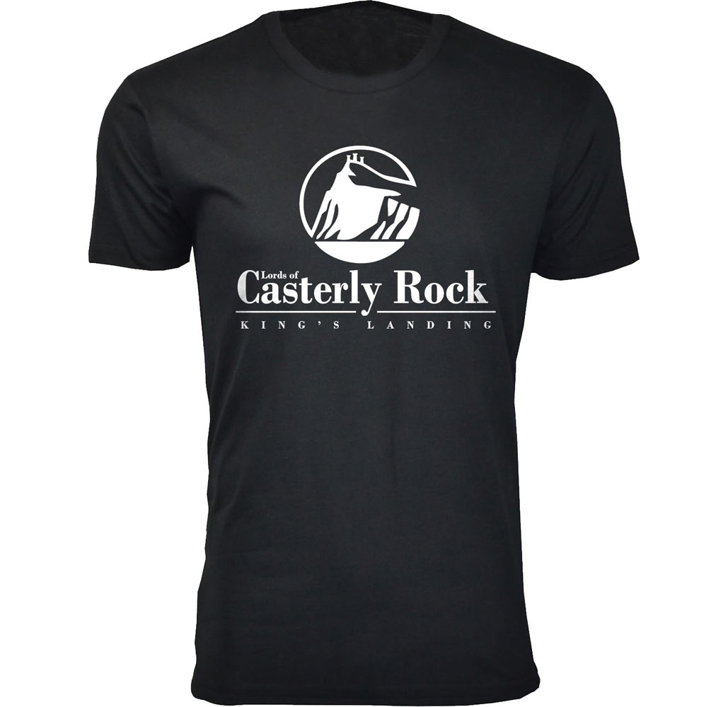 Men’s Thrones and Dragons T-Shirt - Men's Thrones and Dragon's T-shirts - Casterly Rock - Black / 2X-Large