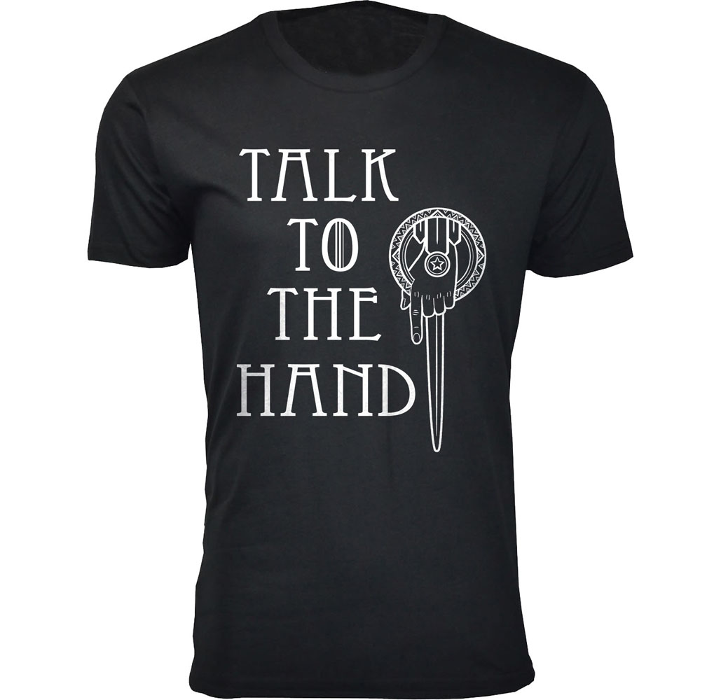 Men&rsquo;s Thrones and Dragons T-Shirt - Men's Thrones and Dragon's T-shirts - Talk To The Hand - Black / 3X-Large