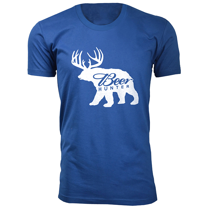 Men’s Beer Hunter Funny T-Shirt - Royal Blue / Small