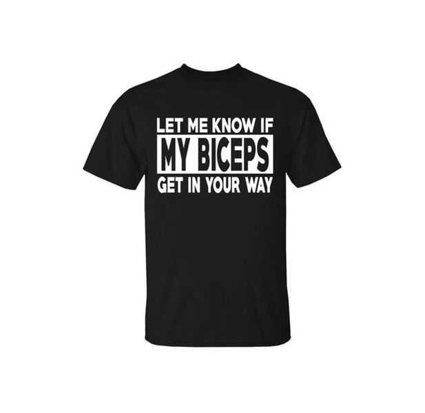 Men's Pre-Shrunk Cotton Gym Themed Workout T-Shirt - Let Me Know / Black / SM