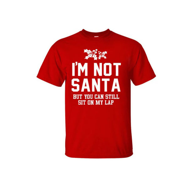 Men's Funny Christmas T-Shirts - I'm Not Santa / Red / 2XL