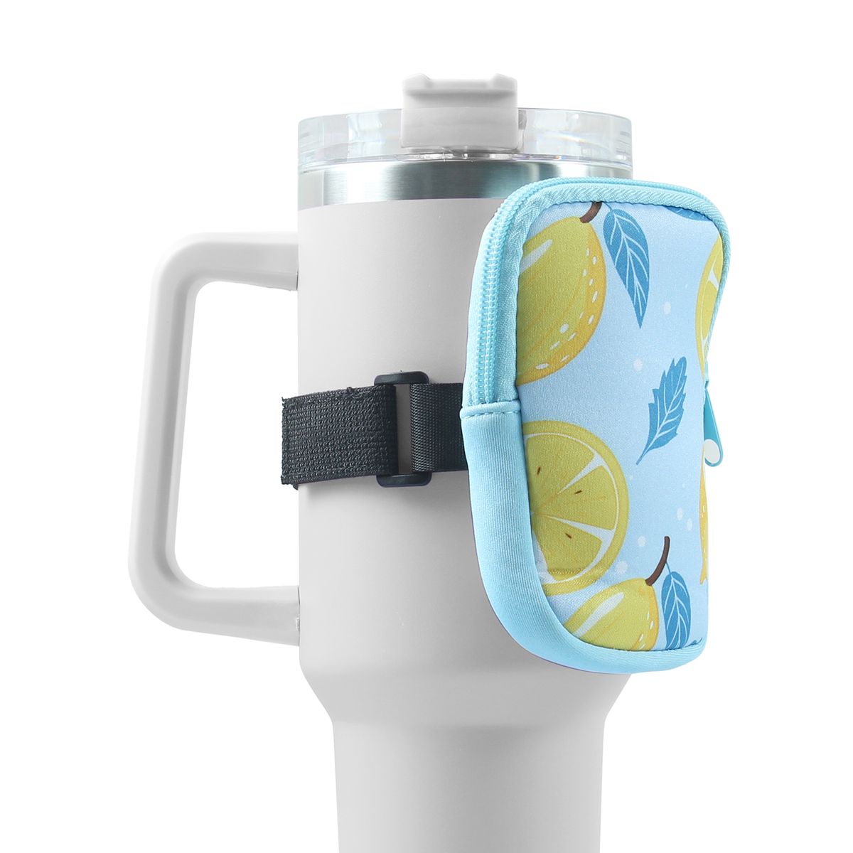 Tumbler Neoprene Pouch with Zipper  Lemon