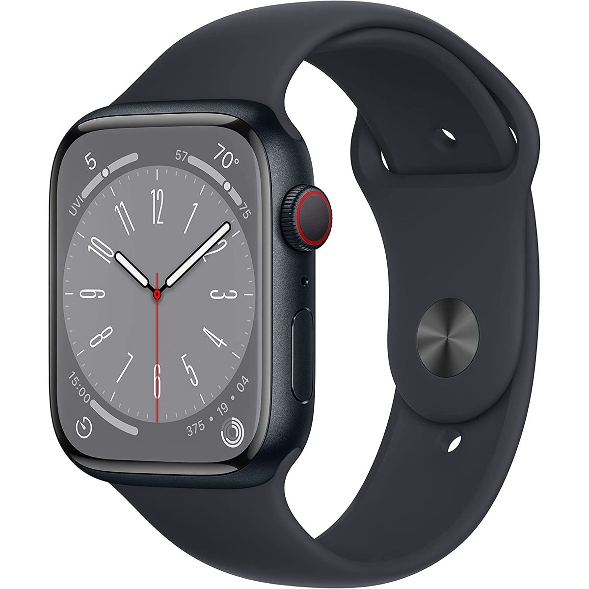 Apple Watch Series 8  with Sport Band  Midnight  45MM