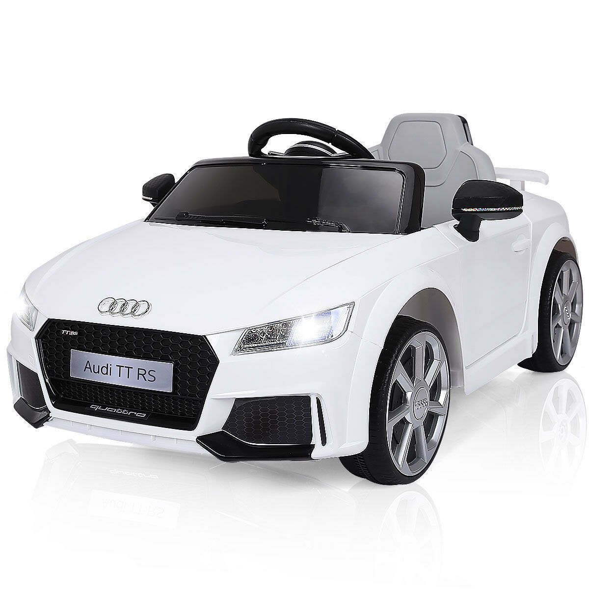 Photos - Kids Electric Ride-on Costway 12V Audi TT RS Kids Ride-On Car with Remote and MP3 - White TY5679 