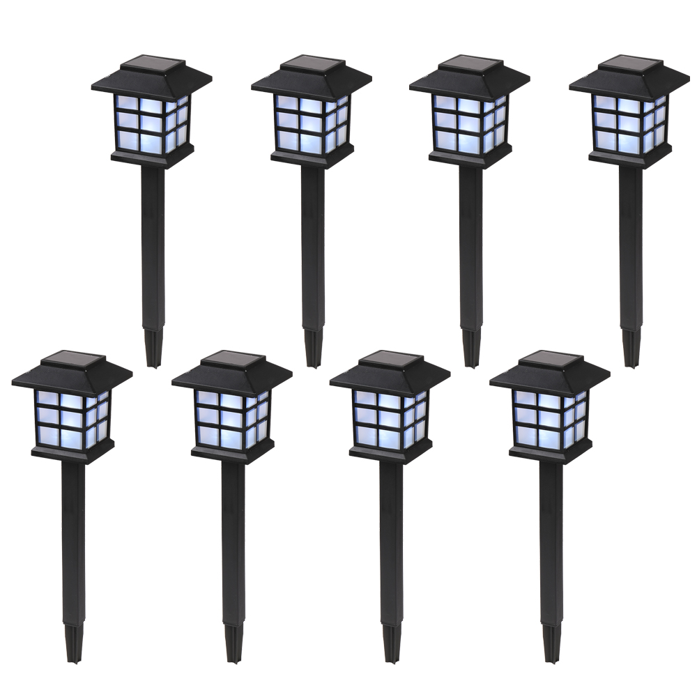 White LED Solar Landscape Lighting (6- or 8-Pack) - 8-Pack