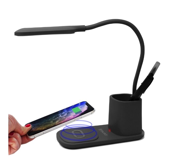 Photos - Floodlight / Street Light Aduro Aduro U-Light Wireless Charging Desktop Lamp - Black UNI-ULQISD-01