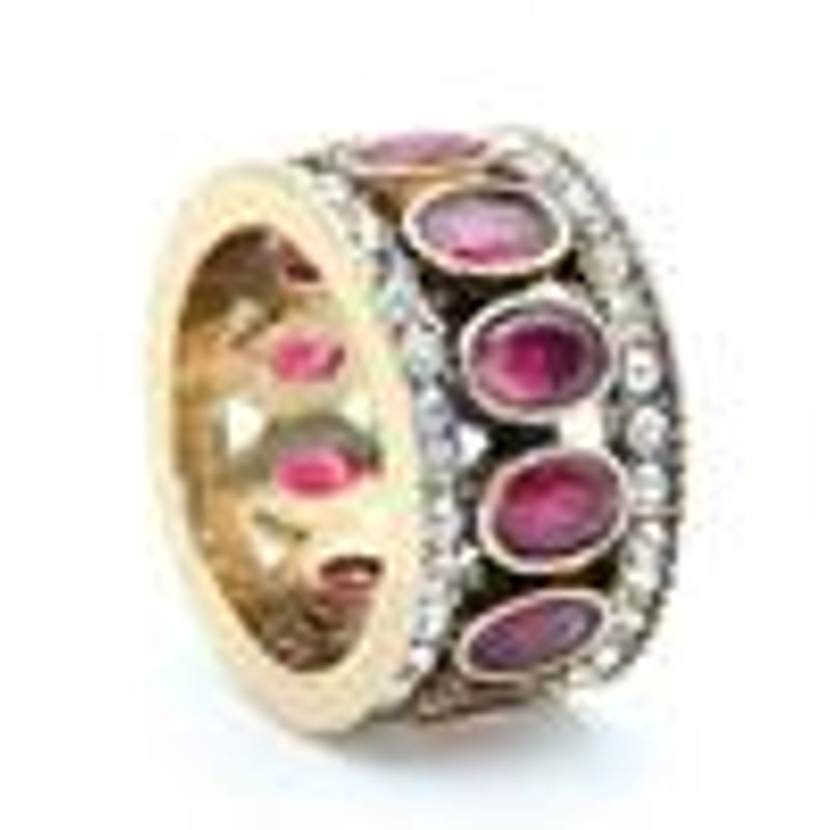 Vintage Crystal Ring Wedding Ring - Vintage Crystal Ring Wedding Ring (Red)