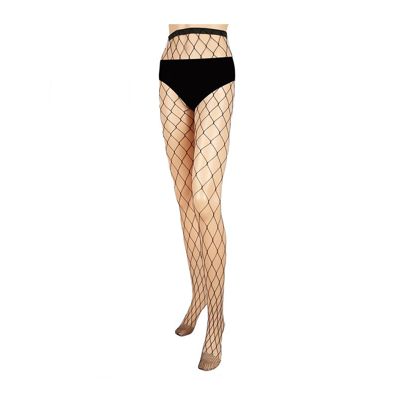 Women’s Stretchy Fishnet Tights - Women’s Stretchy Fishnet Tights L