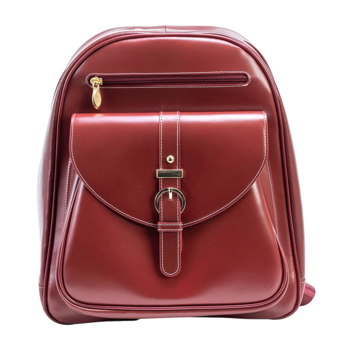 Moline 11" Leather Business Laptop Tablet Backpack - Red-image-SKU9078424