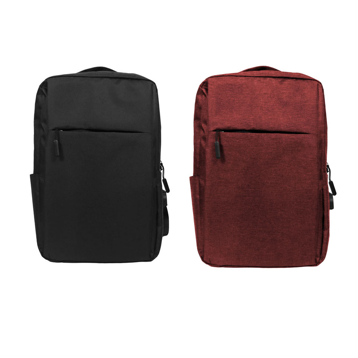 Padded Compact Laptop & Tablet Backpack with USB Charging Port (2-Pack) - (2Pack Backpacks) - J/KS-130 / BK-BG