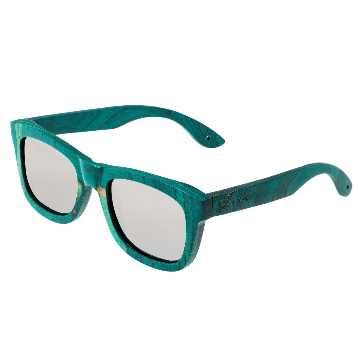 Spectrum Polarized Wooden Sunglasses  Hamilton  TealSilver
