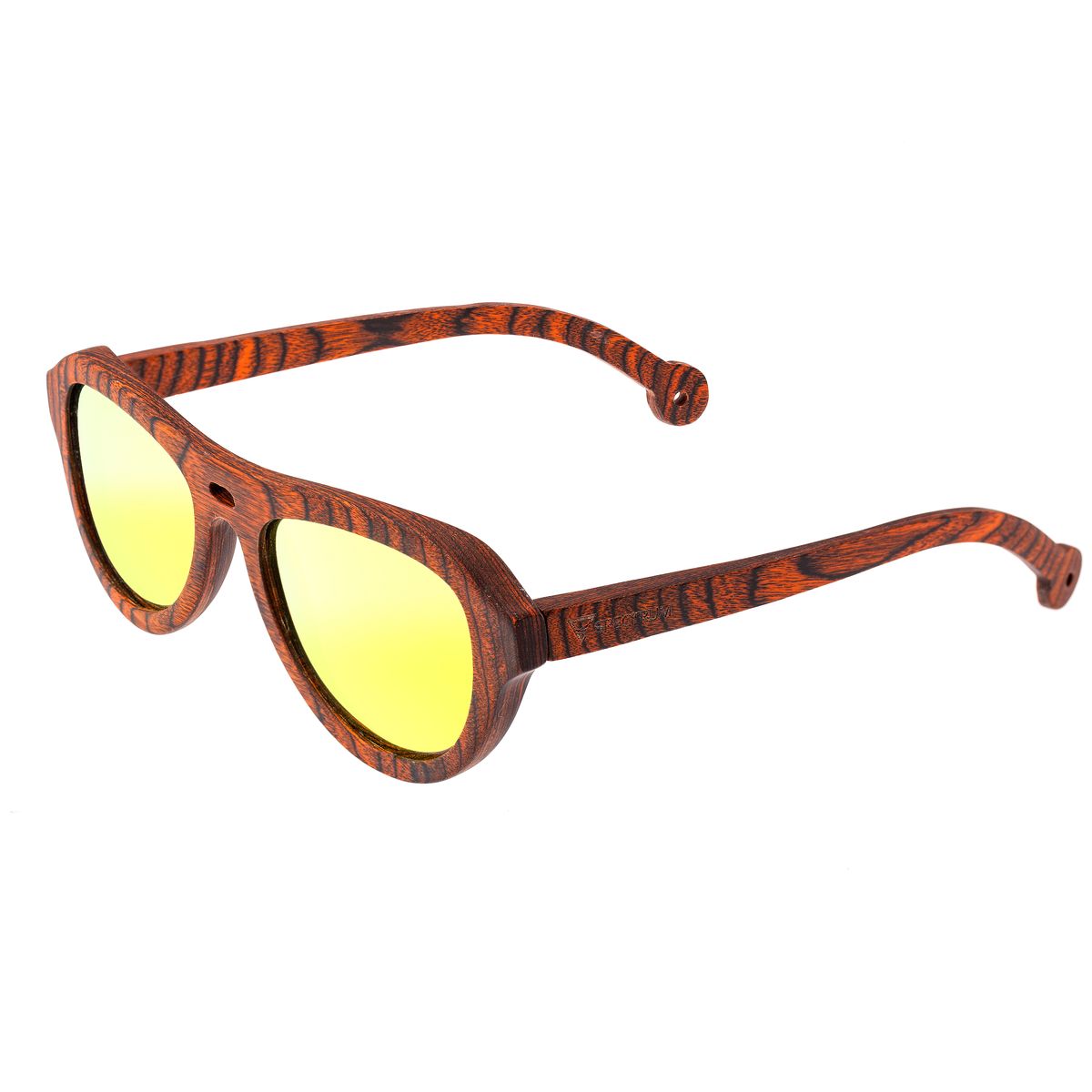 Spectrum Polarized Wooden Sunglasses - Stroud - Orange/Gold