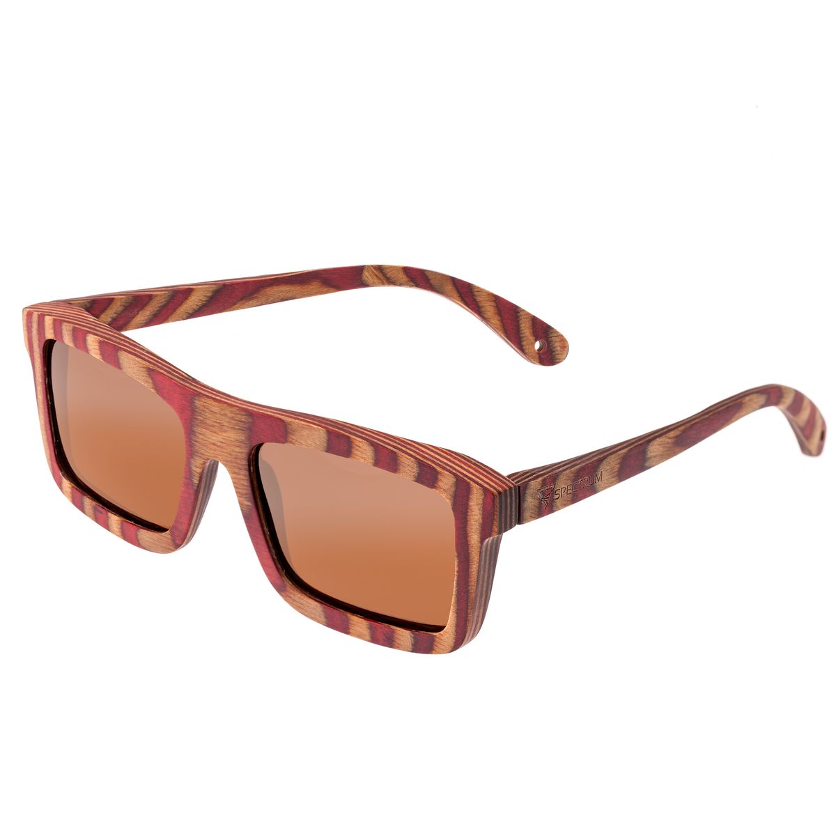 Photos - Sunglasses Spectrum Polarized Wooden  - Burrow - Brown/Brown SSGS118BN 