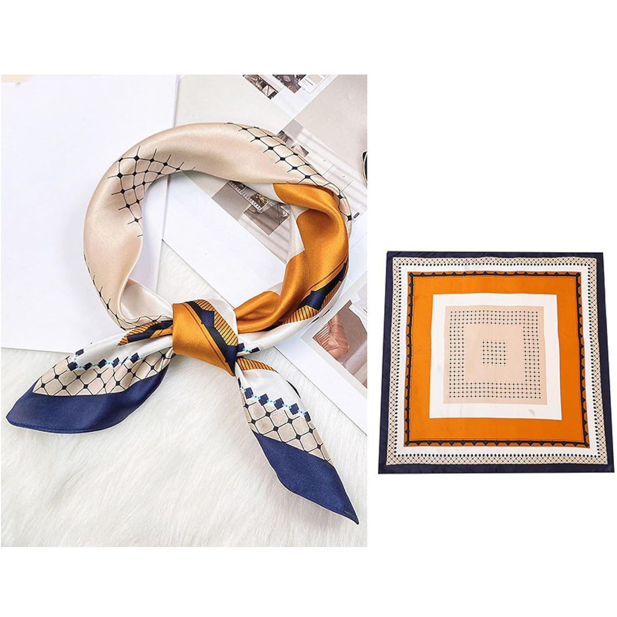 100 Real Silk Square Scarf The Labyrinth is Elegant