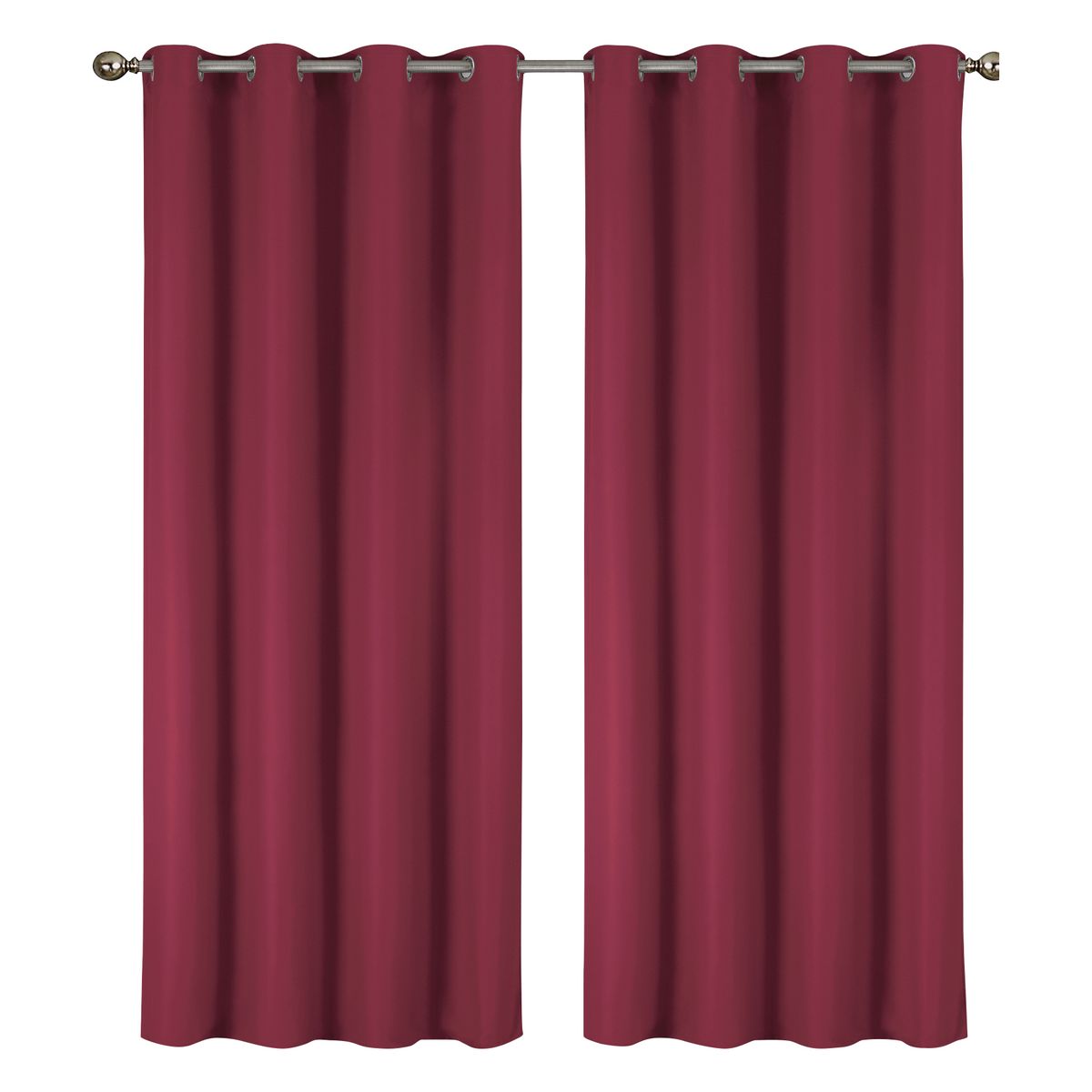Photos - Curtains & Drapes Private Label 55 x 84-Inch Solid Thermal Blackout Panels  - Burgundy 2PK-LILLIAN BURGUNDY(Set of 2)