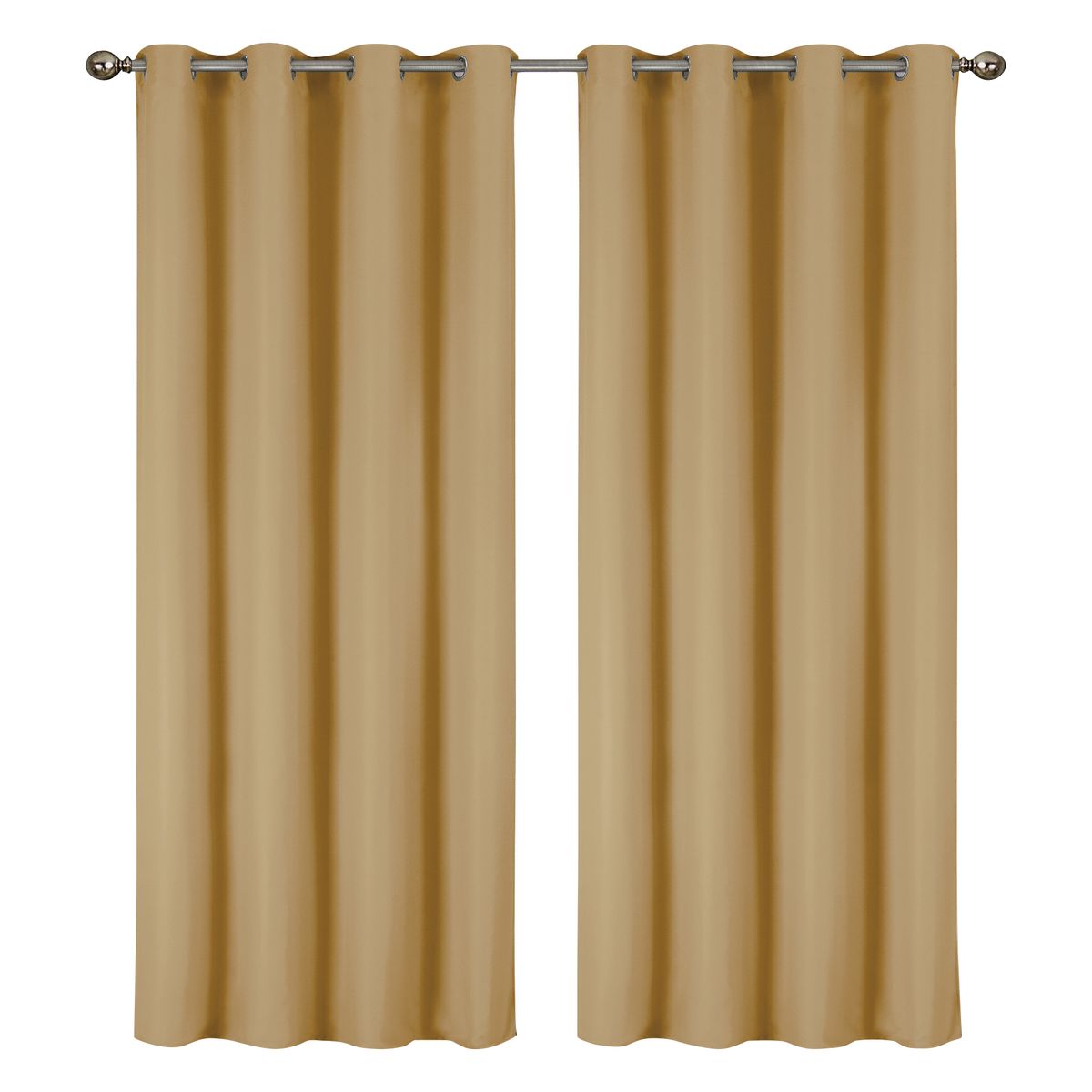 55 x 84-Inch Solid Thermal Blackout Panels (Set of 2) - Gold