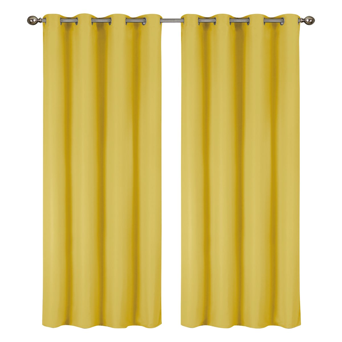 55 x 84Inch Solid Thermal Blackout Panels Set of 2  Yellow