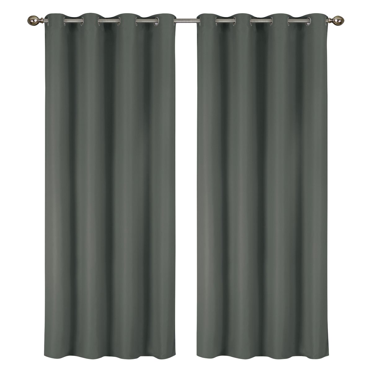 Photos - Curtains & Drapes Private Label 55 x 84-Inch Solid Thermal Blackout Panels  - Charcoal Gray 2PK-LILLIAN C. GRAY(Set of 2)
