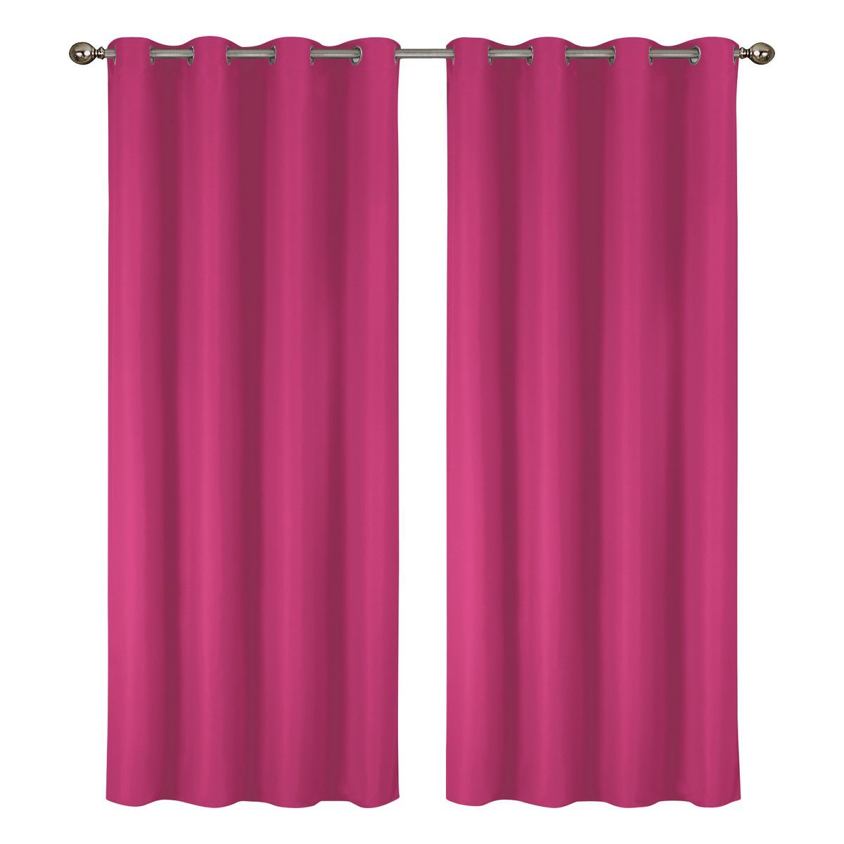 55 x 84-Inch Solid Thermal Blackout Panels (Set of 2) - Bright Rose