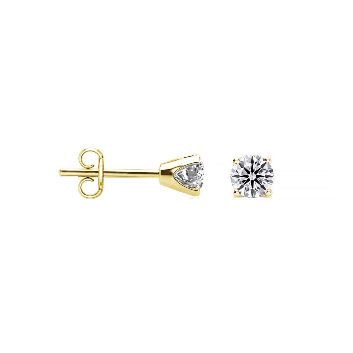 0.10-Carat Lab Created Diamond Stud Earrings in 14KGF - 1/10ct Diamond Earrings, 14YG