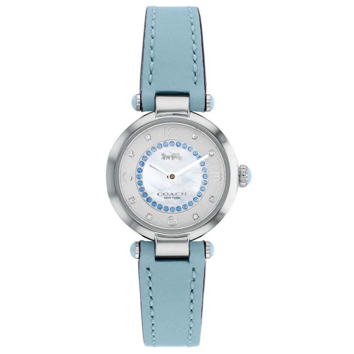 Coach Womens Cary Watch  Blue  Mother of Pearl Dial