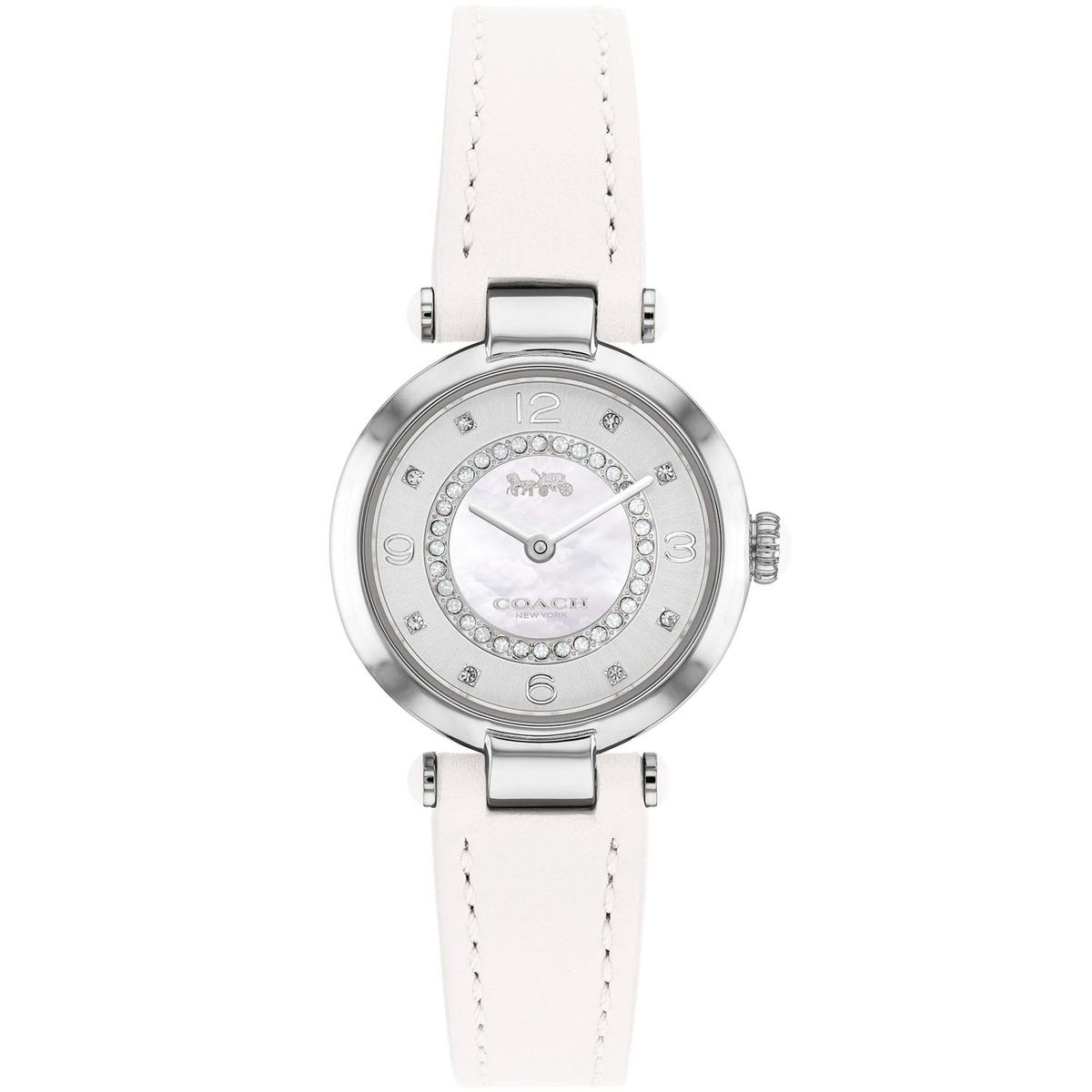 Coach Womens Cary Watch  White  Mother of Pearl Dial