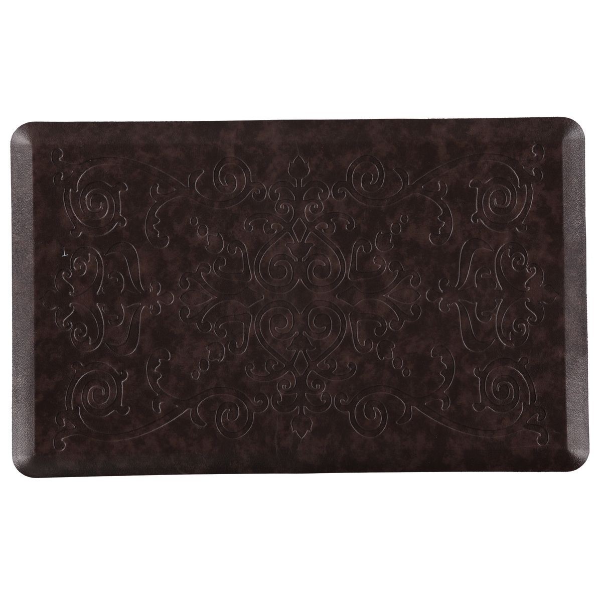 Medallion Embossed Oil & Stain-Resistant Anti-Fatigue Mat (3 Sizes) - 20" X 39" Espresso