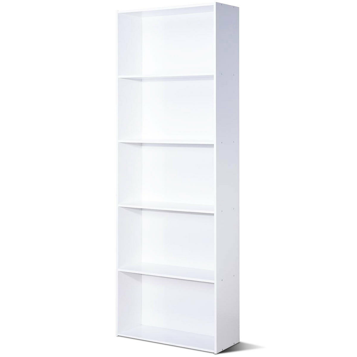 5-Shelf Multi-Functional Bookcase - White