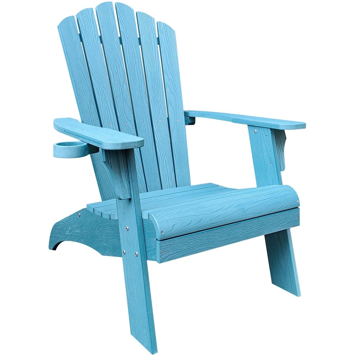 Photos - Garden Furniture QOMOTOP Poly Lumber Oversized Adirondack Chair with Cup Holder - Chair wit