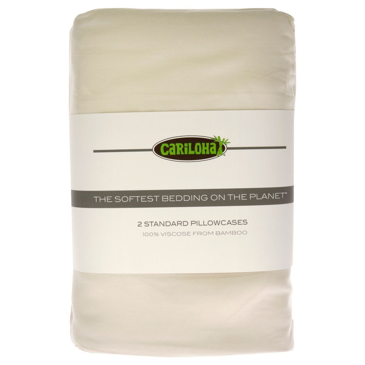 Cariloha&reg; Classic Bamboo Pillowcases (Set of 2) - Classic Bamboo Pillowcase Set - Ivory-Standard by Cariloha for Unisex - 2 Pc Pillowcase