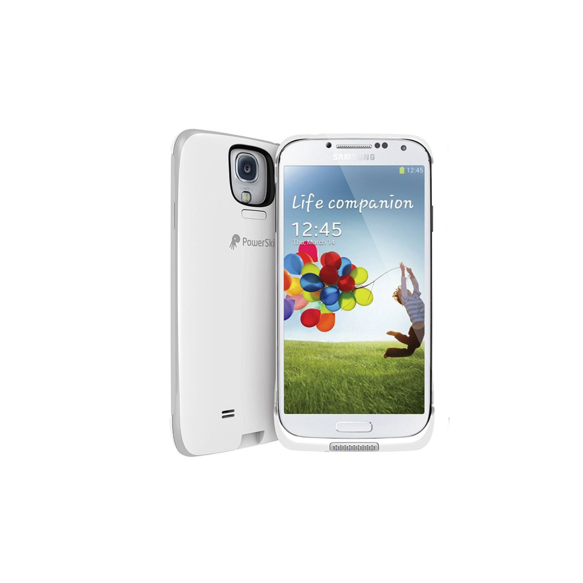 PowerSkin Spare 1600mAh Rechargeable Extended Battery Case for Samsung Galaxy - PowerSkin-PGP1016MUA-WHT