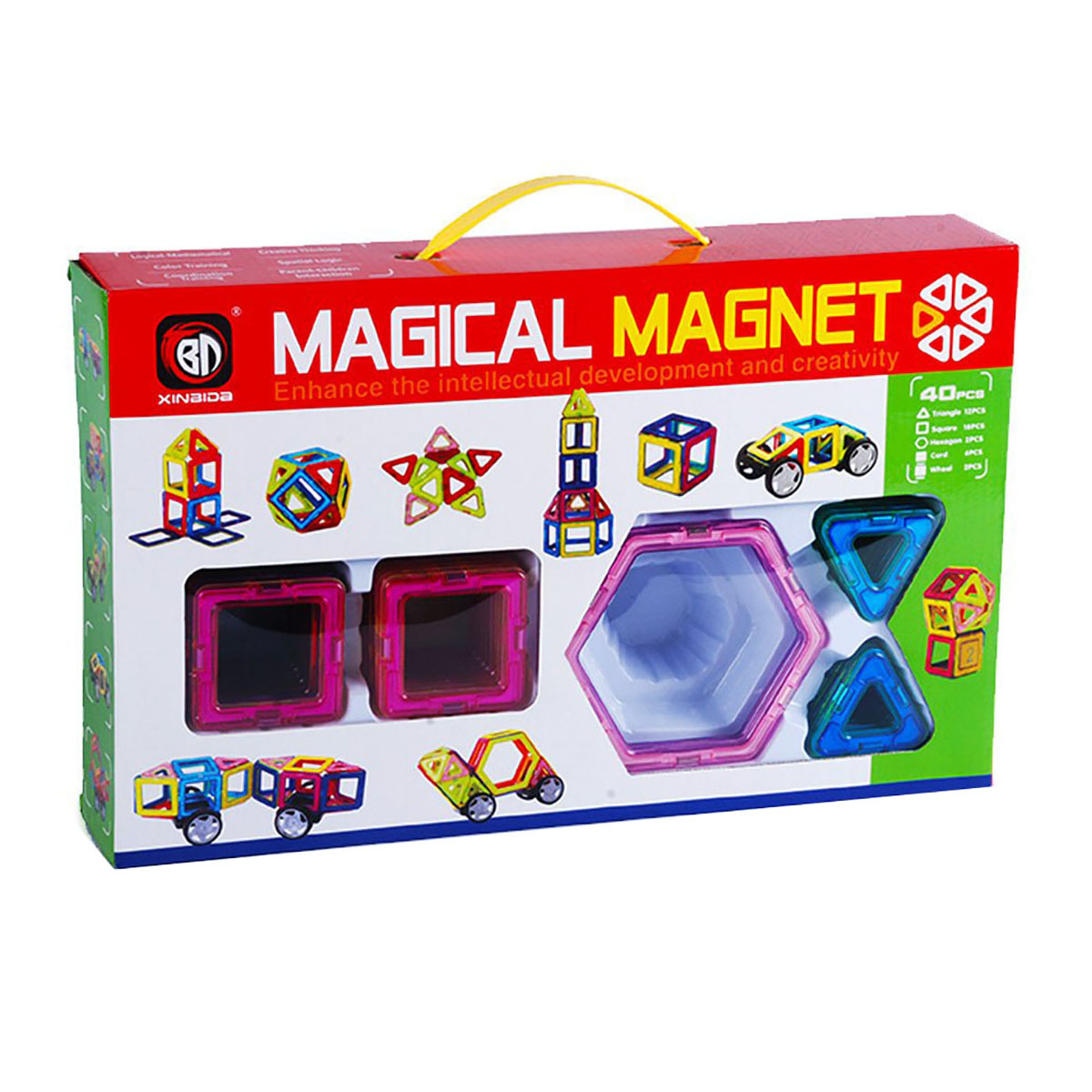 Kids' Magical Magnet Learning & Building Toy Set - 40 Piece