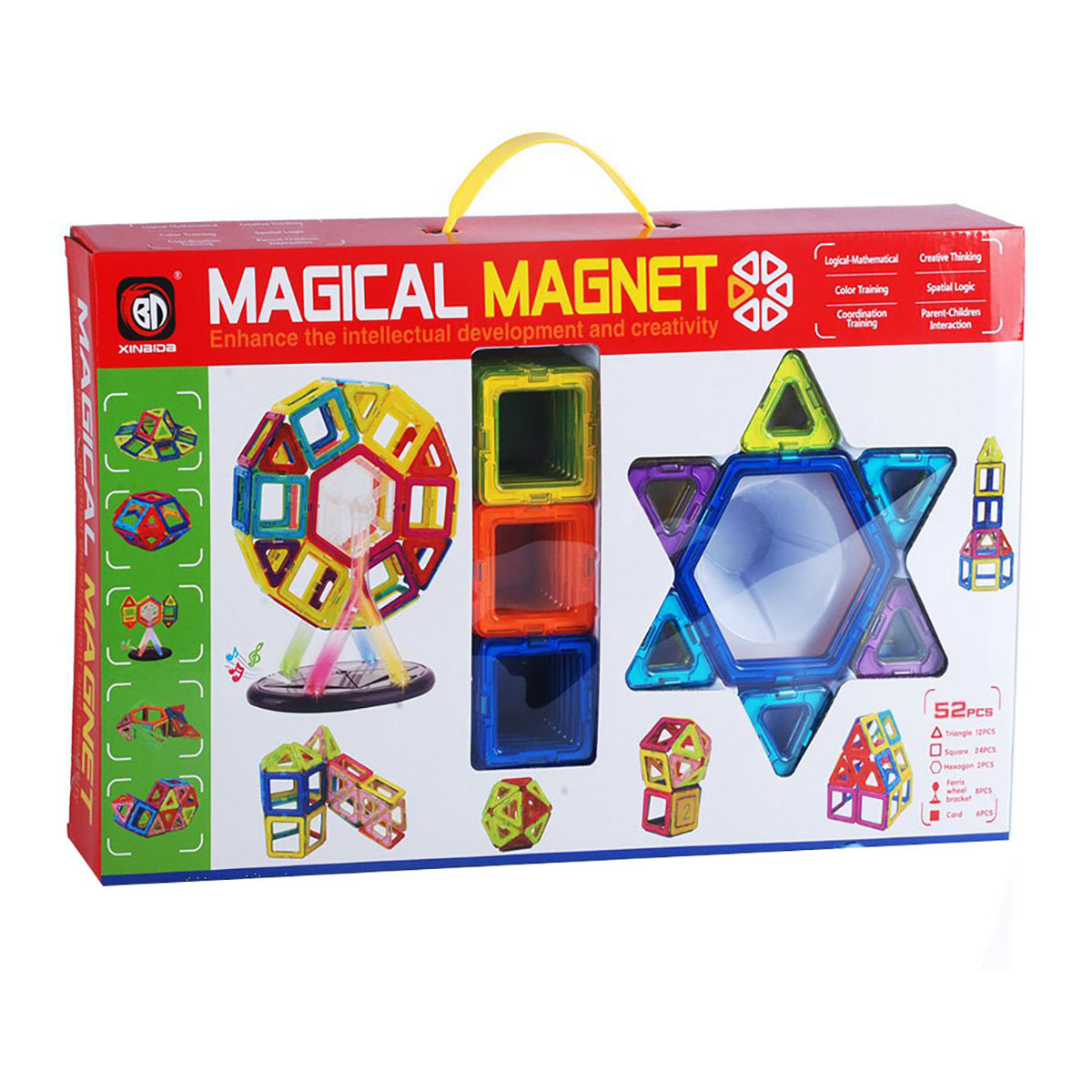Kids' Magical Magnet Learning & Building Toy Set - 52 Piece