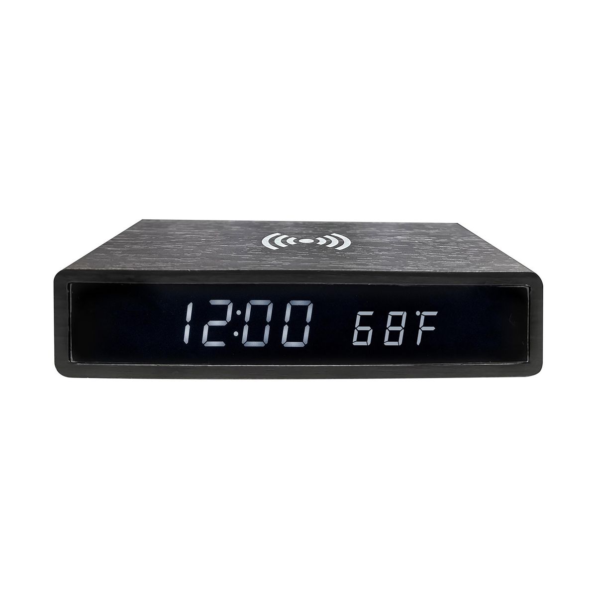 Photos - Radio / Clock Zummy Zummy Wireless Charger Clock with LED - Black ZTWC048BK