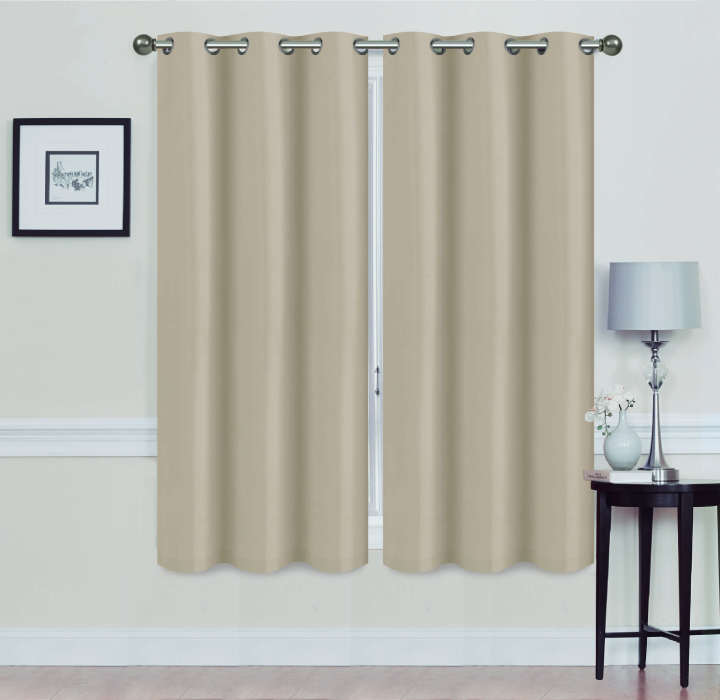 Photos - Curtains & Drapes J&V TEXTILES Madonna Blackout Grommet Curtain Panels  - 63" TAUP(Set of 2)