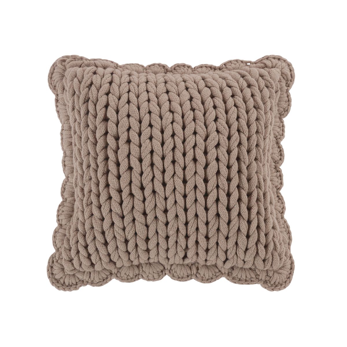 Photos - Pillow Donna Sharp Donna Sharp Chunky Knit Decor  - Chunky Knit  Taupe 70045