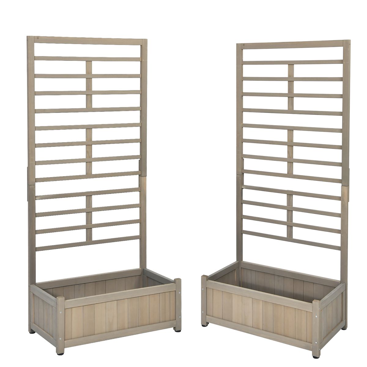 Raised Garden Bed with Trellis for Climbing Plants (1 or 2-Pack) - 2-Pack-image-SKU10086601