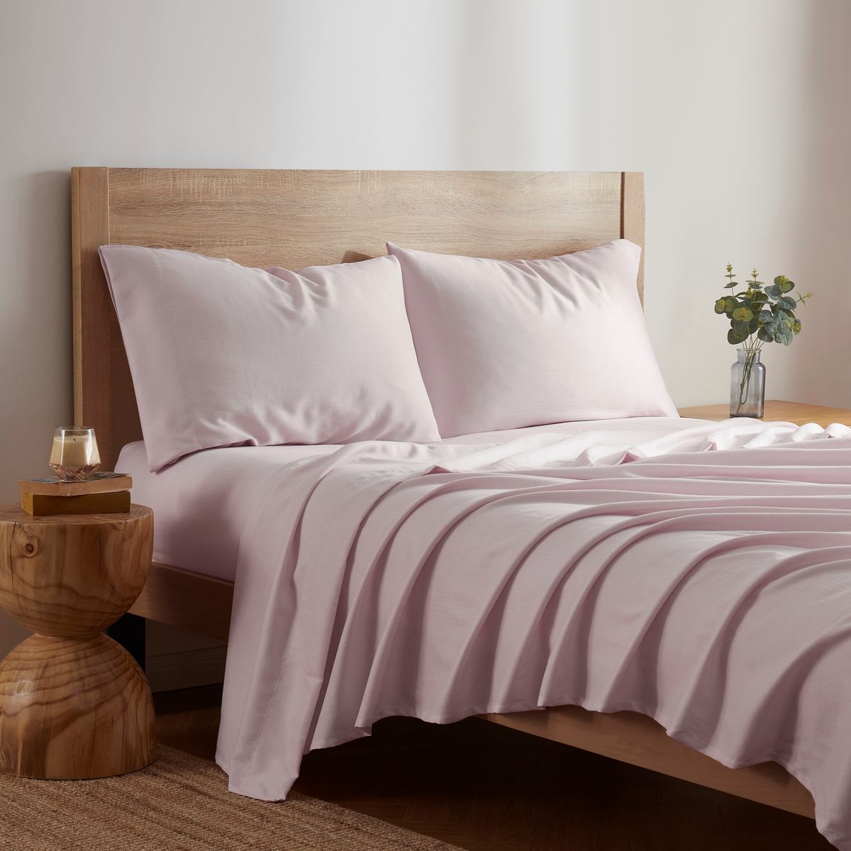 Kathy Ireland&reg; 4-Piece Herringbone Twill Cotton Rich Sheet Set - King - Pink
