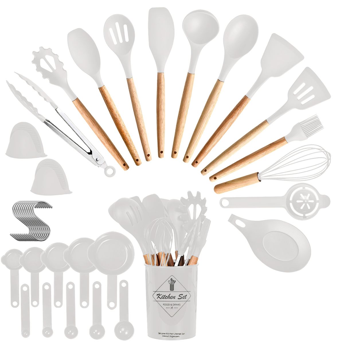 NewHome&trade; 35-Piece Cooking Utensil Set - NewHome 35Pcs Cooking Utensils Set W