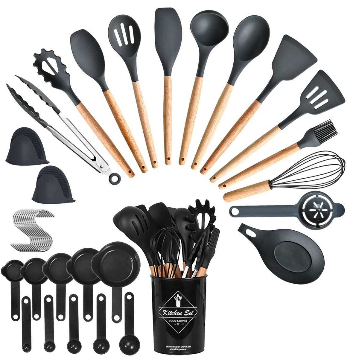 NewHome™ 35-Piece Cooking Utensil Set - NewHome 35Pcs Cooking Utensils Set B