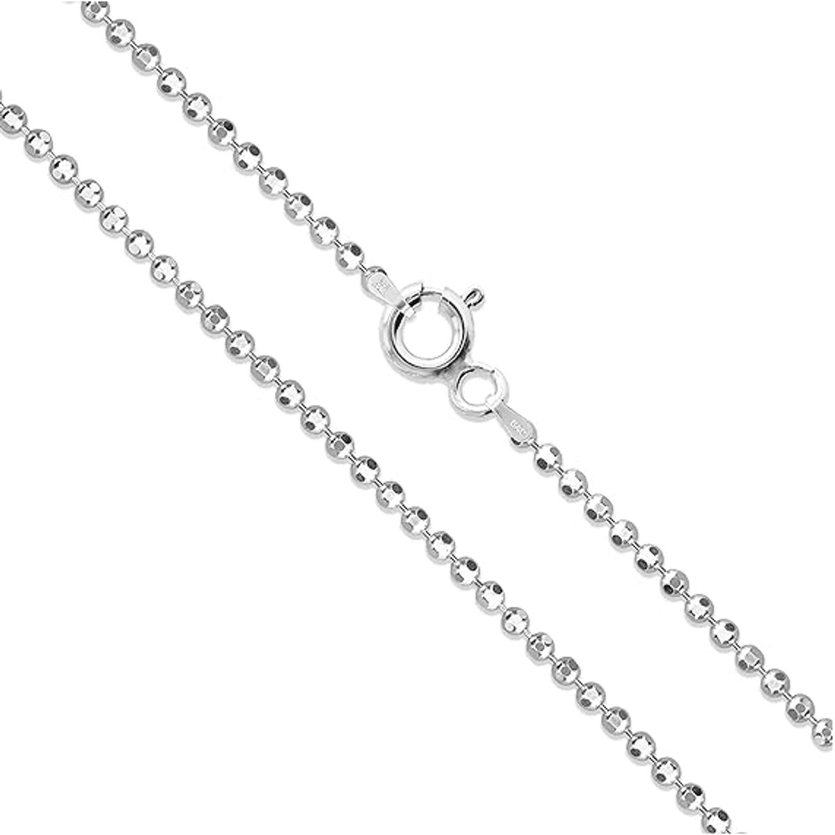 Sterling Silver DiamondCut Bead Chain  WBALL1MM20