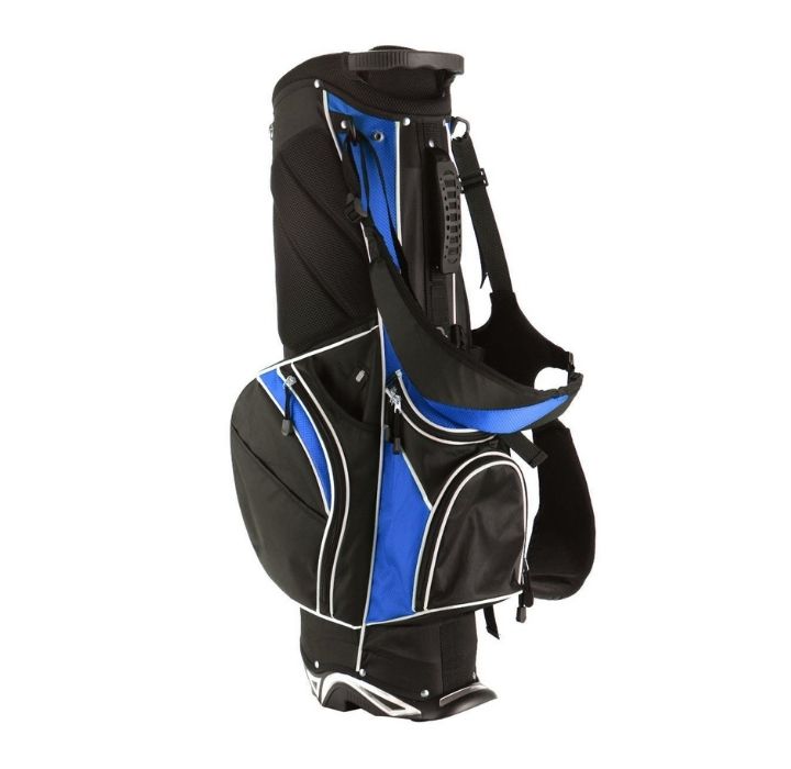 Pocketed 6Way Divider Standing Golf Bag  Golf Stand Cart Bag Blue