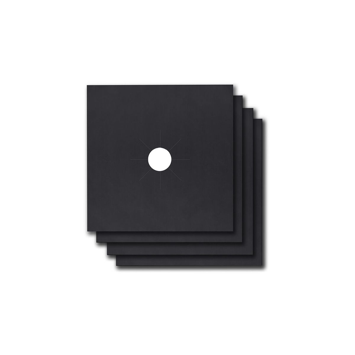 Stovetop Burner Protector (4 Pieces) - Black