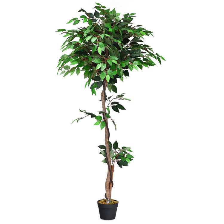 Photos - Other Decoration Costway 4 to 6-Foot Artificial Plants  - 5.5-Foot Artificial Ficus HW59511 (4 Options)