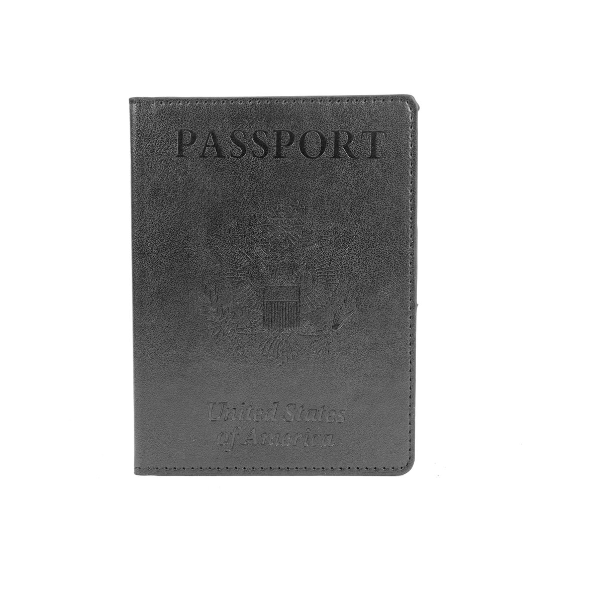 Passport Holder with CDC Vaccination Card Protector  Black