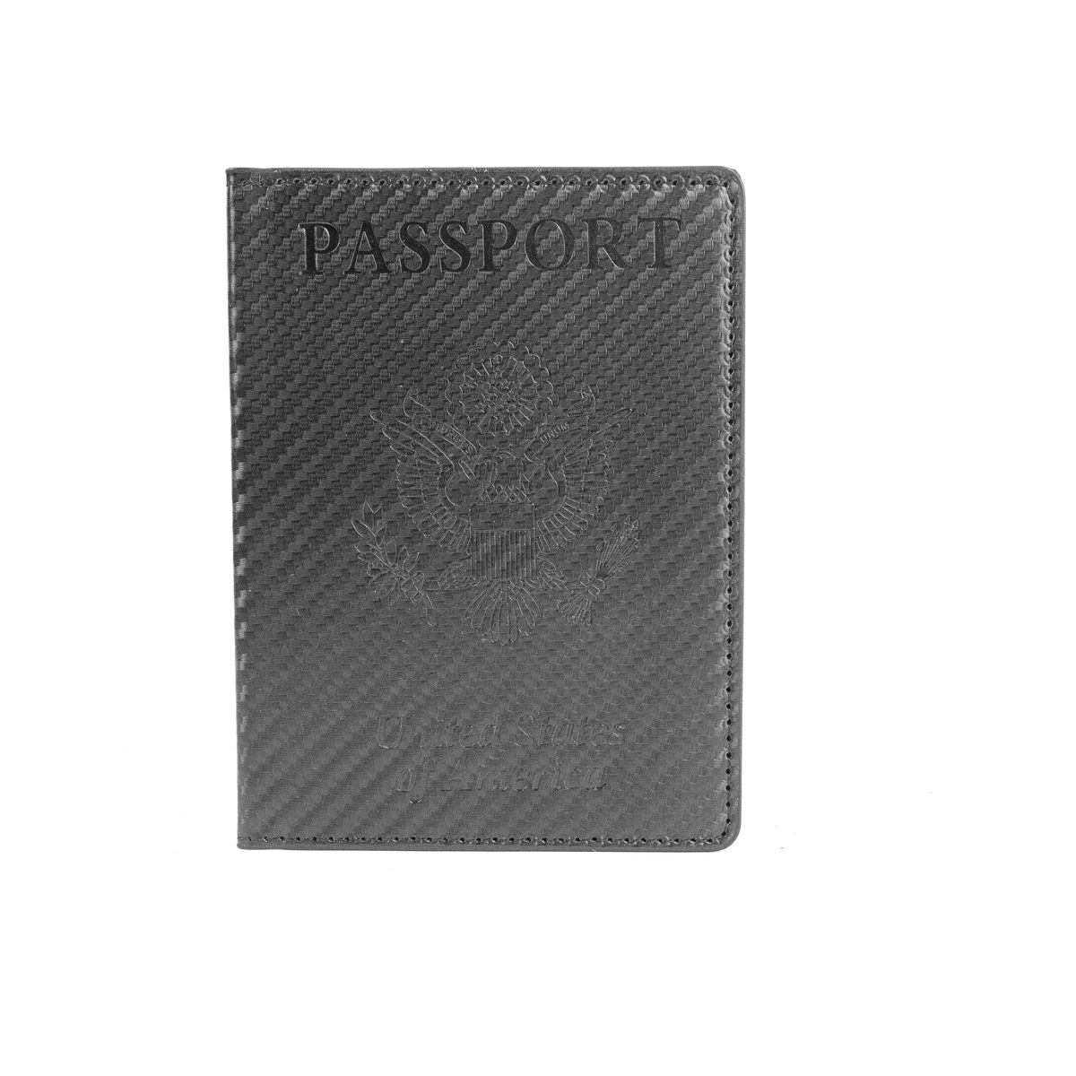 Passport Holder with CDC Vaccination Card Protector  Carbon Fiber