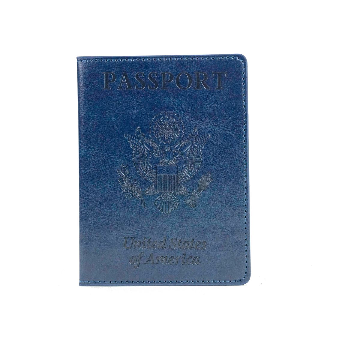 Passport Holder with CDC Vaccination Card Protector  Dark Blue