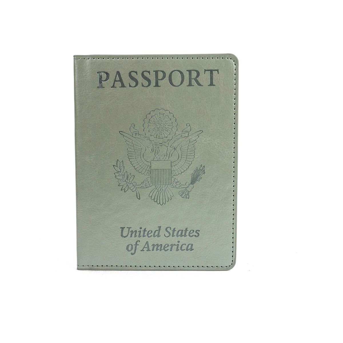 Passport Holder with CDC Vaccination Card Protector  Grey