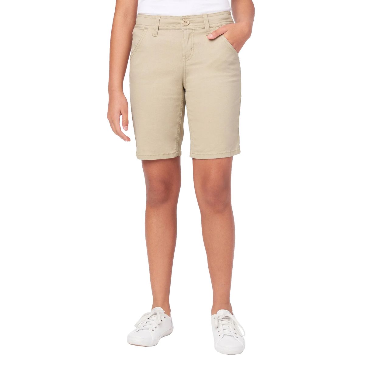 Juniors' School Uniform Super Stretch Bermuda Shorts (1 or 3-Pack) - H/BRSS-KK - 9/10